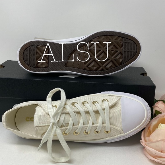 Converse Ctas Low Top Canvas Egret Gold W AUTHENT - Picture 7 of 8